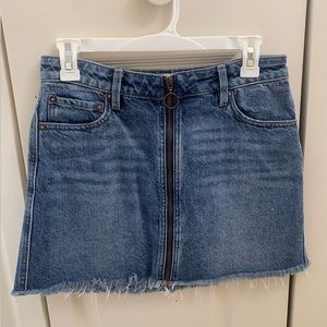 free people denim skirt